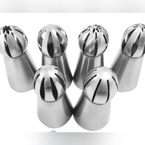 Russian Piping Tips Set- 6pcs Sphere Ball Tips